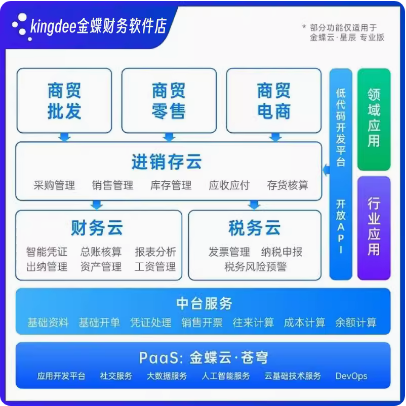 金蝶云星辰标准版 财务进销存 税务生产零售一体化 记账做账软件